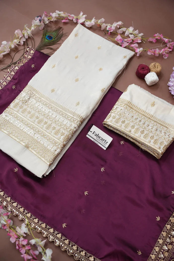Aarohi Women's Woven Design Half Saree with Blouse and Dupatta