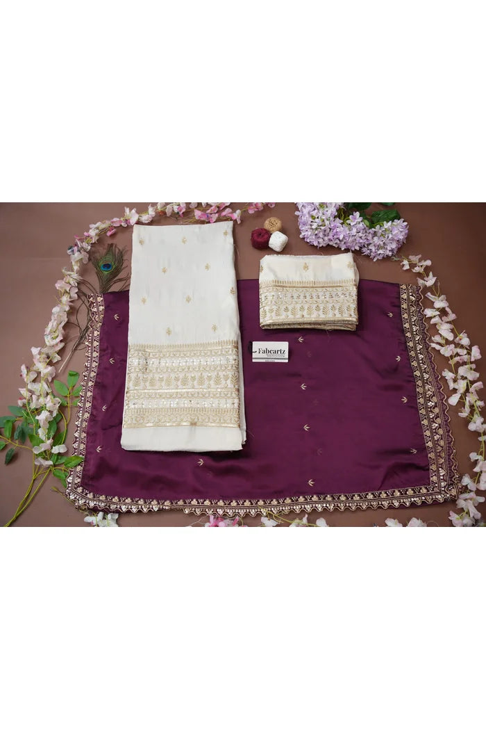 Aarohi Women's Woven Design Half Saree with Blouse and Dupatta