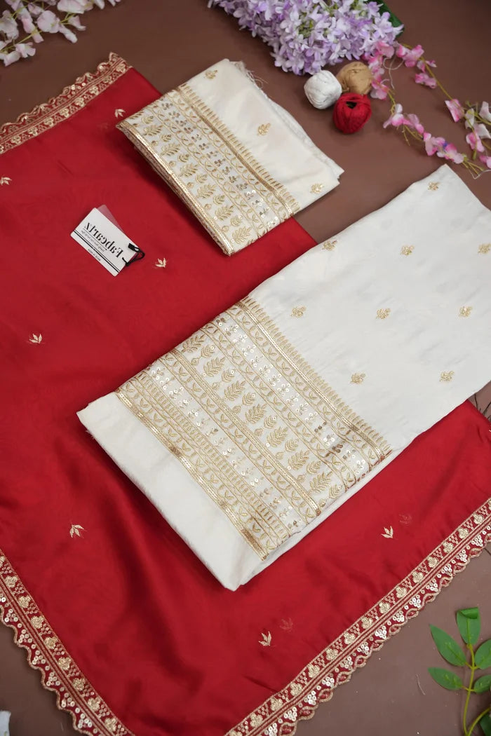 Aarohi Women's Woven Design Half Saree with Blouse and Dupatta