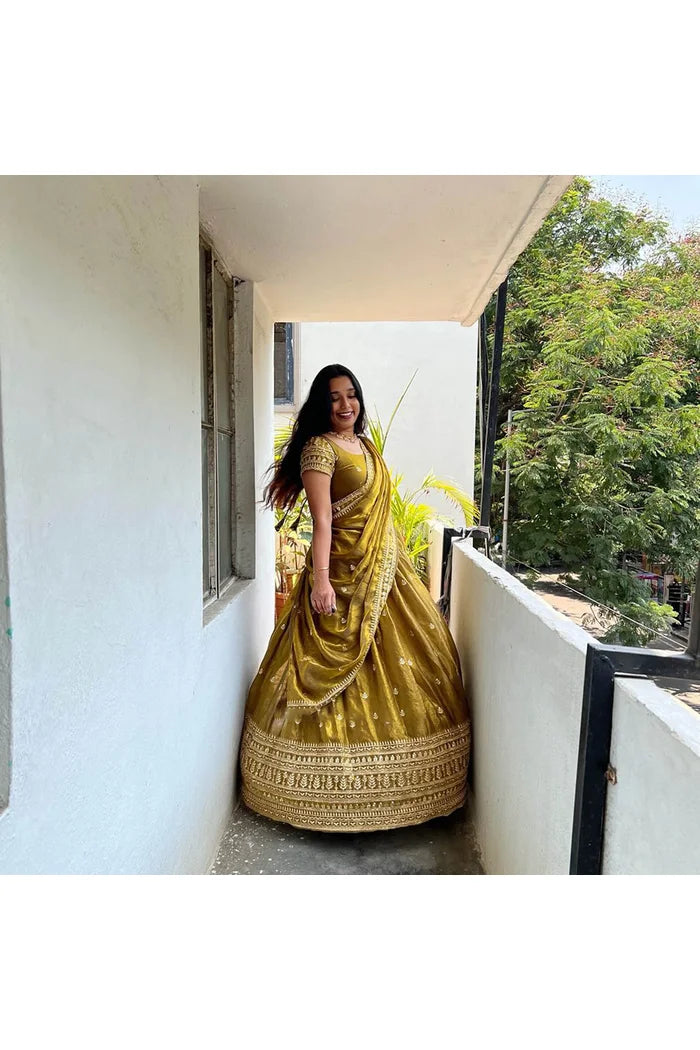 (Mandrikula) South Indian Festival Traditional Half Saree