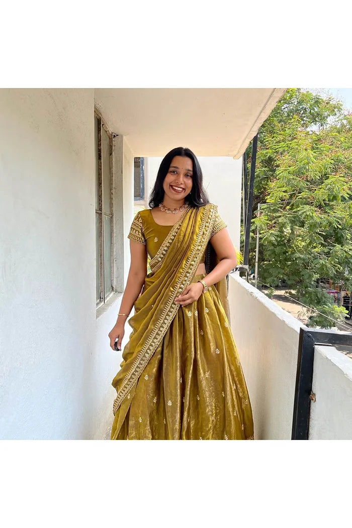(Mandrikula) South Indian Festival Traditional Half Saree