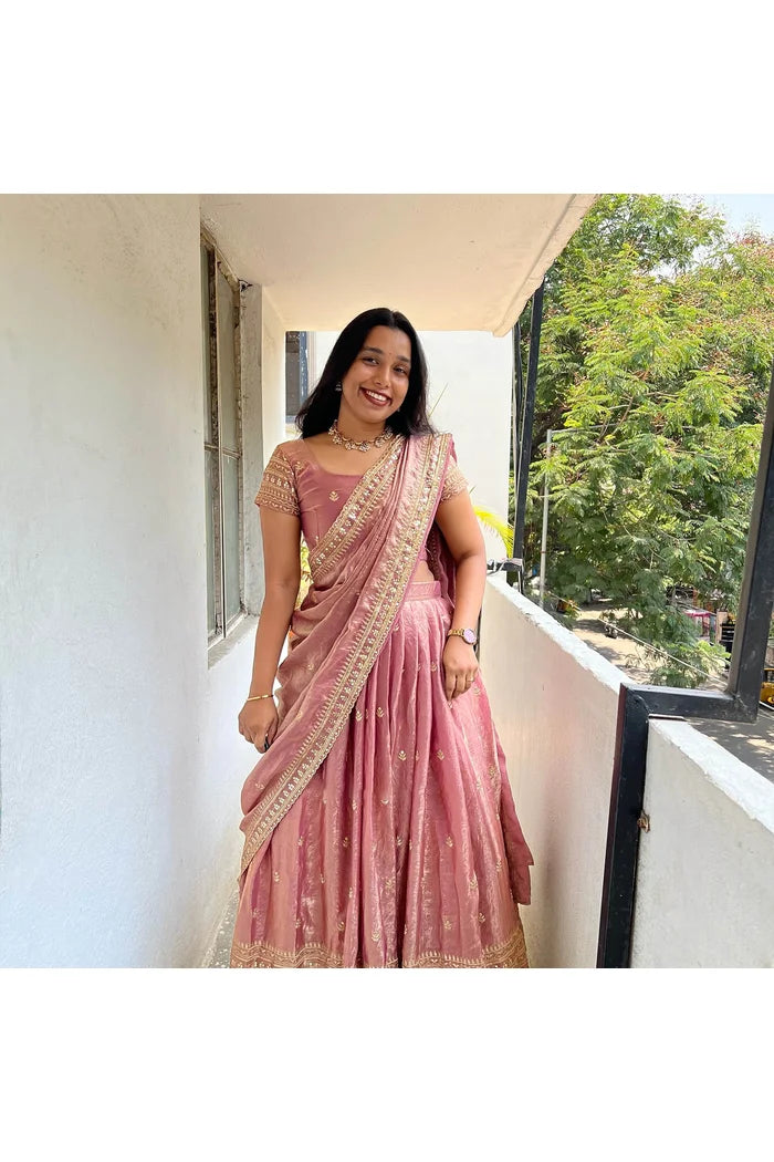 (Mandrikula) South Indian Festival Traditional Half Saree