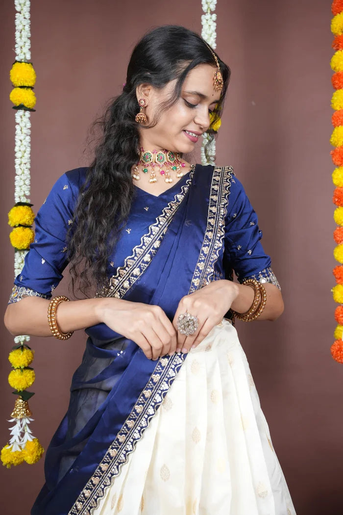దక్షిణ భారత పండుగ సాంప్రదాయ హాఫ్ చీర (MYR)