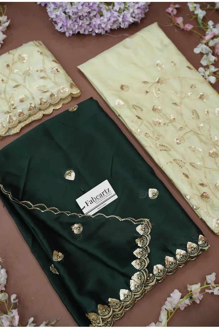 Satyabhumi Women's Woven Design Half Saree with Blouse and Dupatta
