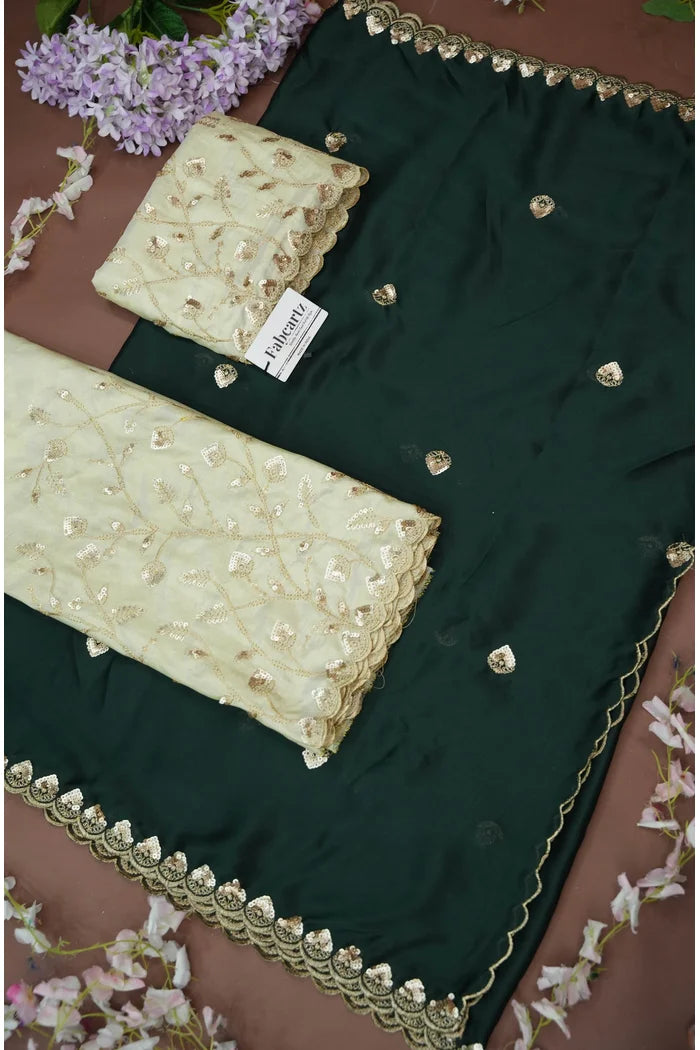 Satyabhumi Women's Woven Design Half Saree with Blouse and Dupatta