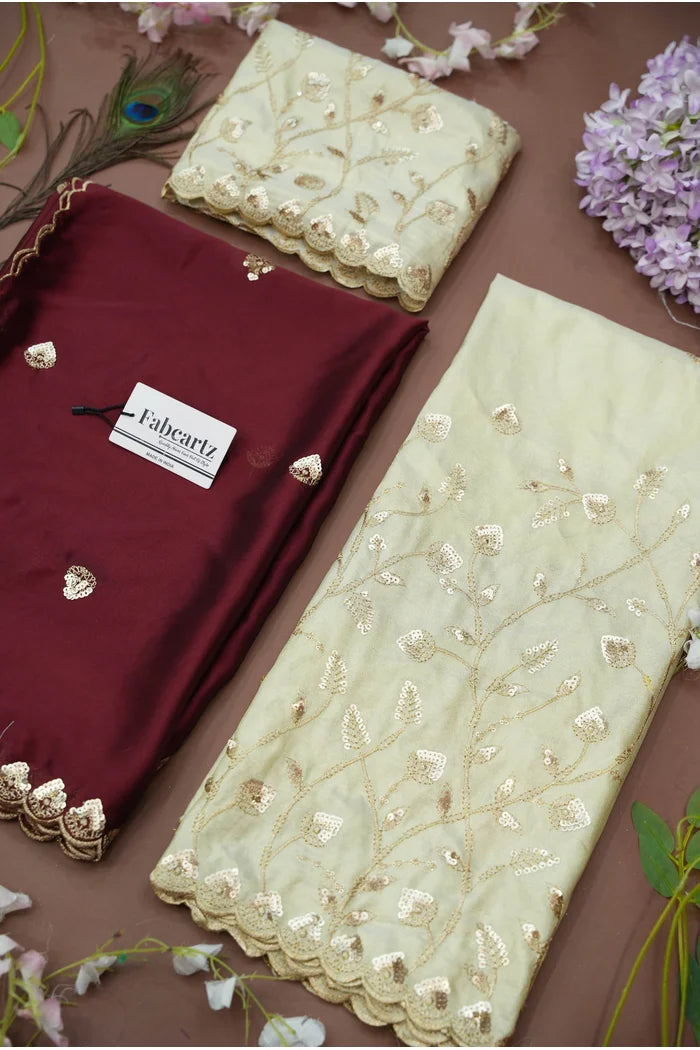 Satyabhumi Women's Woven Design Half Saree with Blouse and Dupatta