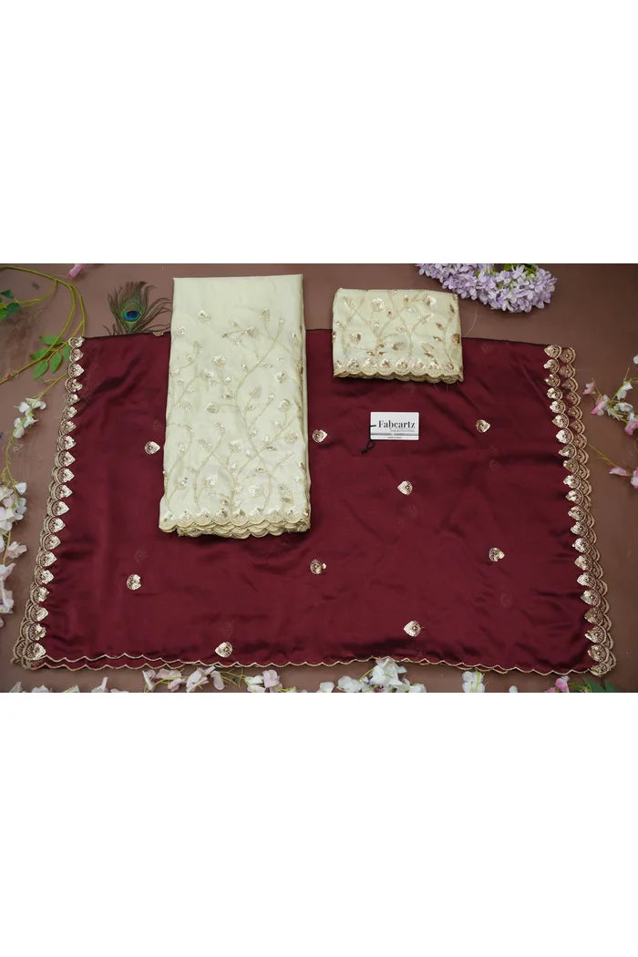 Satyabhumi Women's Woven Design Half Saree with Blouse and Dupatta