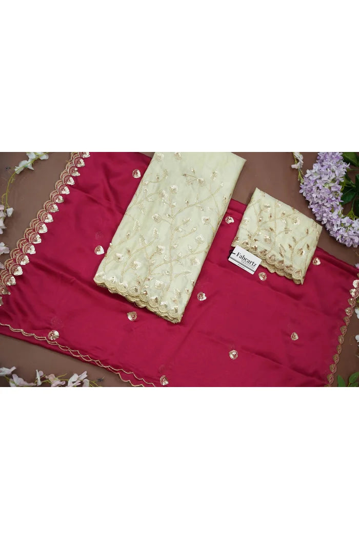 Satyabhumi Women's Woven Design Half Saree with Blouse and Dupatta