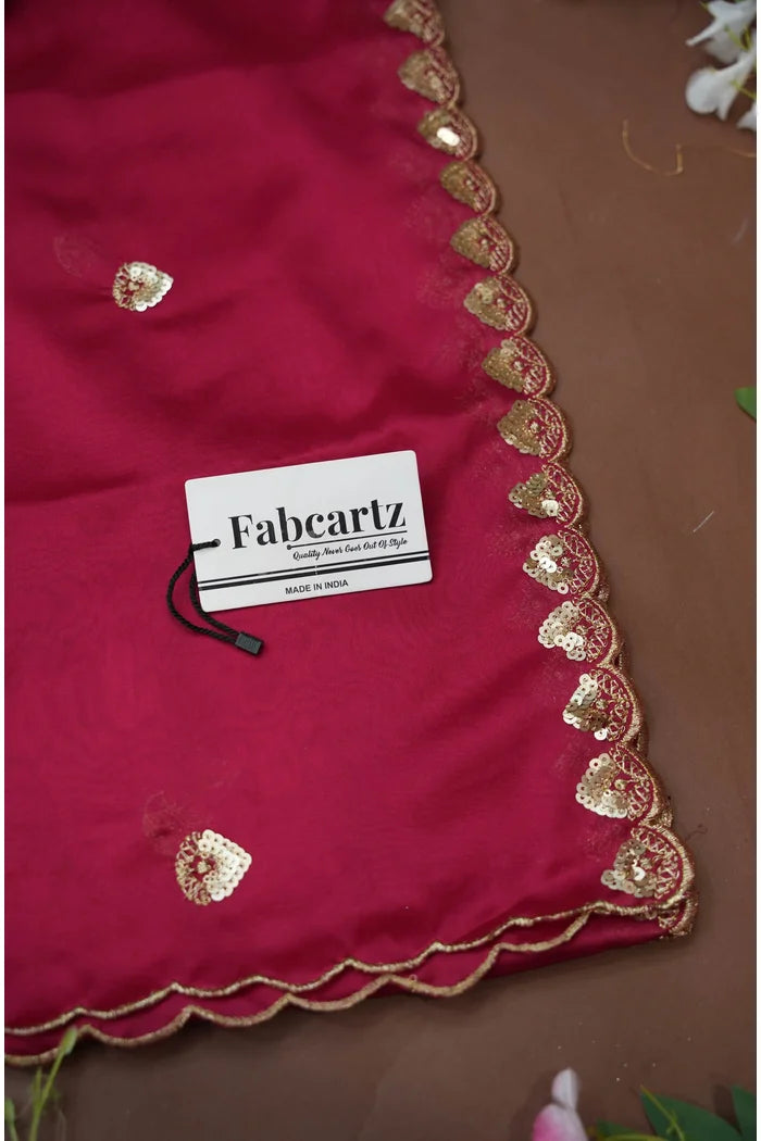Satyabhumi Women's Woven Design Half Saree with Blouse and Dupatta