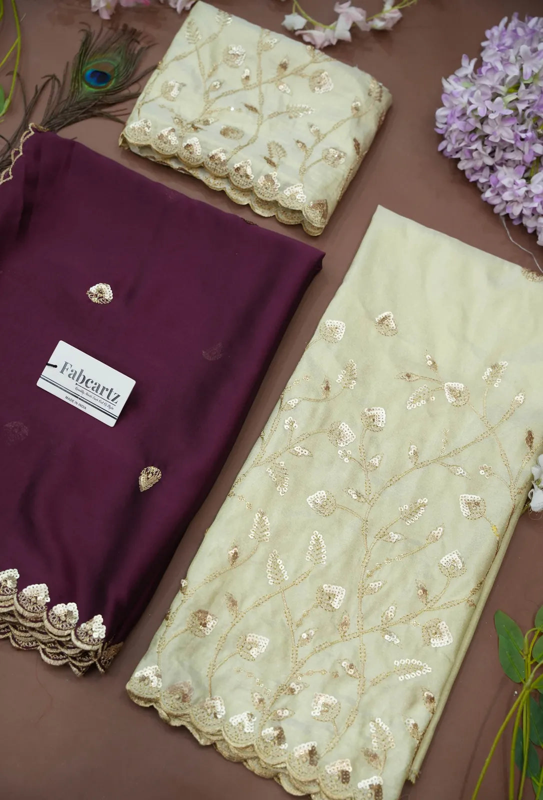 Satyabhumi Women's Embroidered Half Saree with Blouse and Dupatta