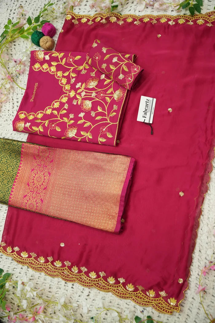 Juhi Women's Woven Design Half Saree with Blouse and Dupatta