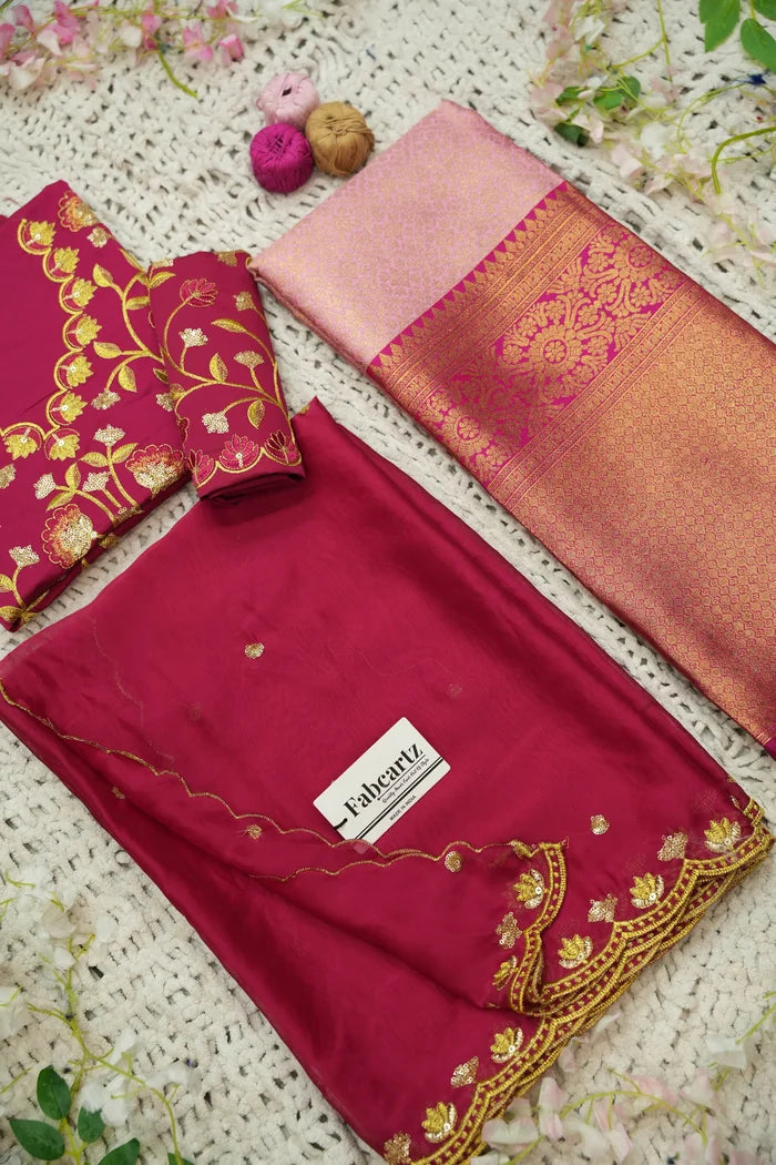 Juhi Women's Woven Design Half Saree with Blouse and Dupatta