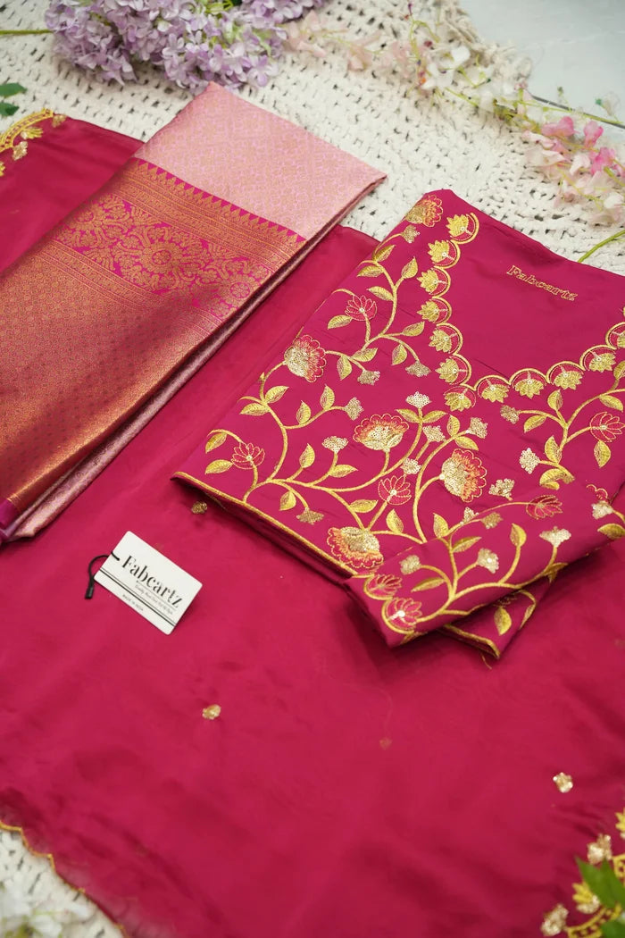 Juhi Women's Woven Design Half Saree with Blouse and Dupatta