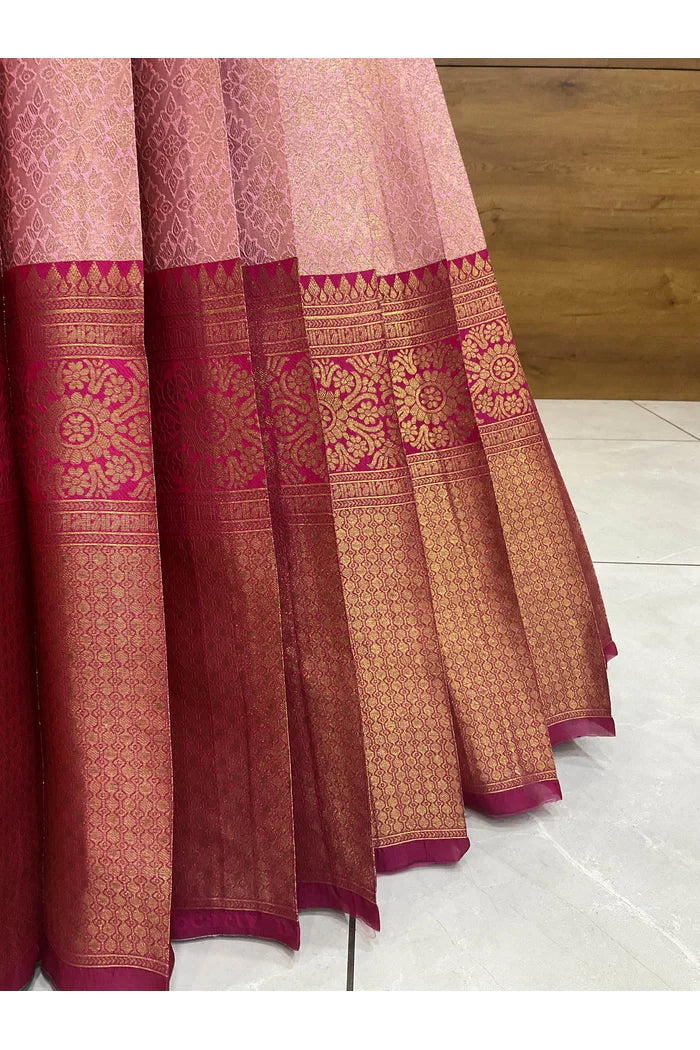 Juhi Women's Woven Design Half Saree with Blouse and Dupatta
