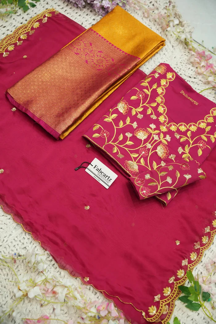 Juhi Women's Woven Design Half Saree with Blouse and Dupatta
