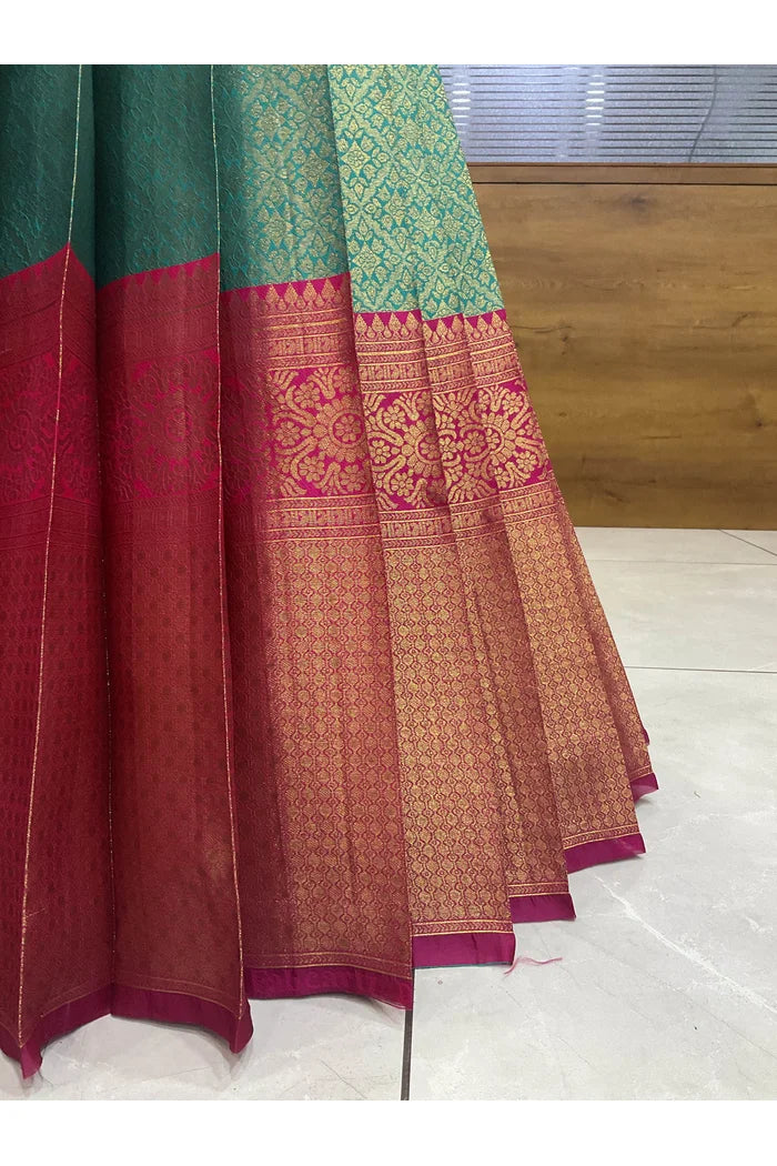 Juhi Women's Woven Design Half Saree with Blouse and Dupatta