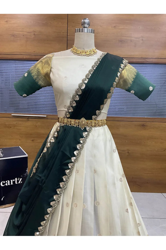 దక్షిణ భారత పండుగ సాంప్రదాయ హాఫ్ చీర (MYR)