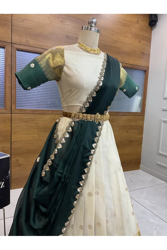 దక్షిణ భారత పండుగ సాంప్రదాయ హాఫ్ చీర (MYR)