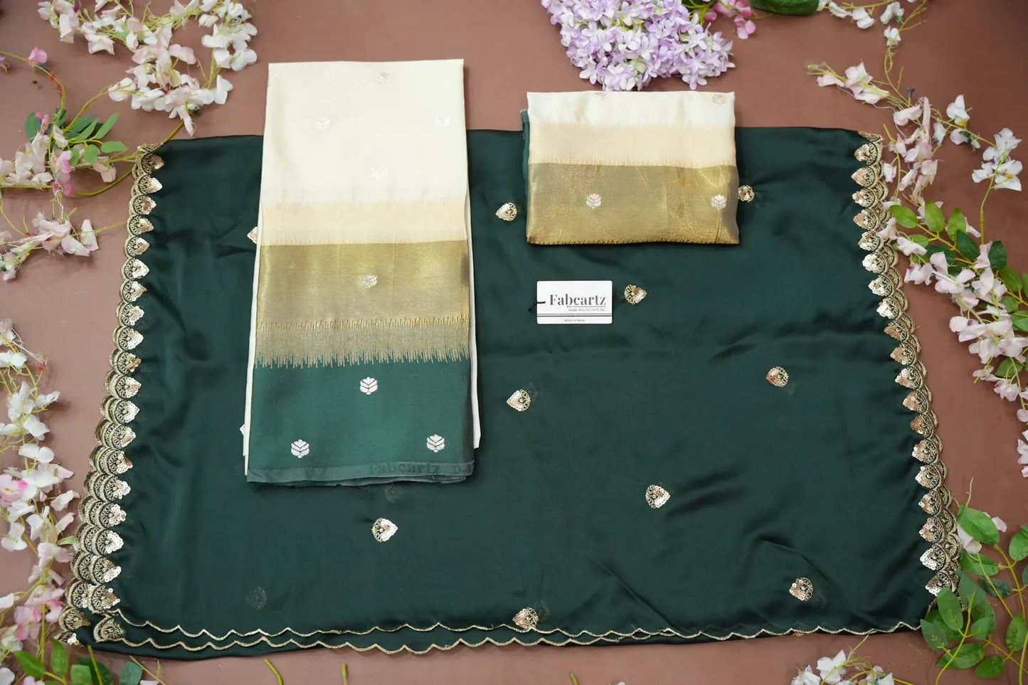 (Adhira) South Indian Festival Traditional Half Saree with Embroidered Blouse & Dupatta