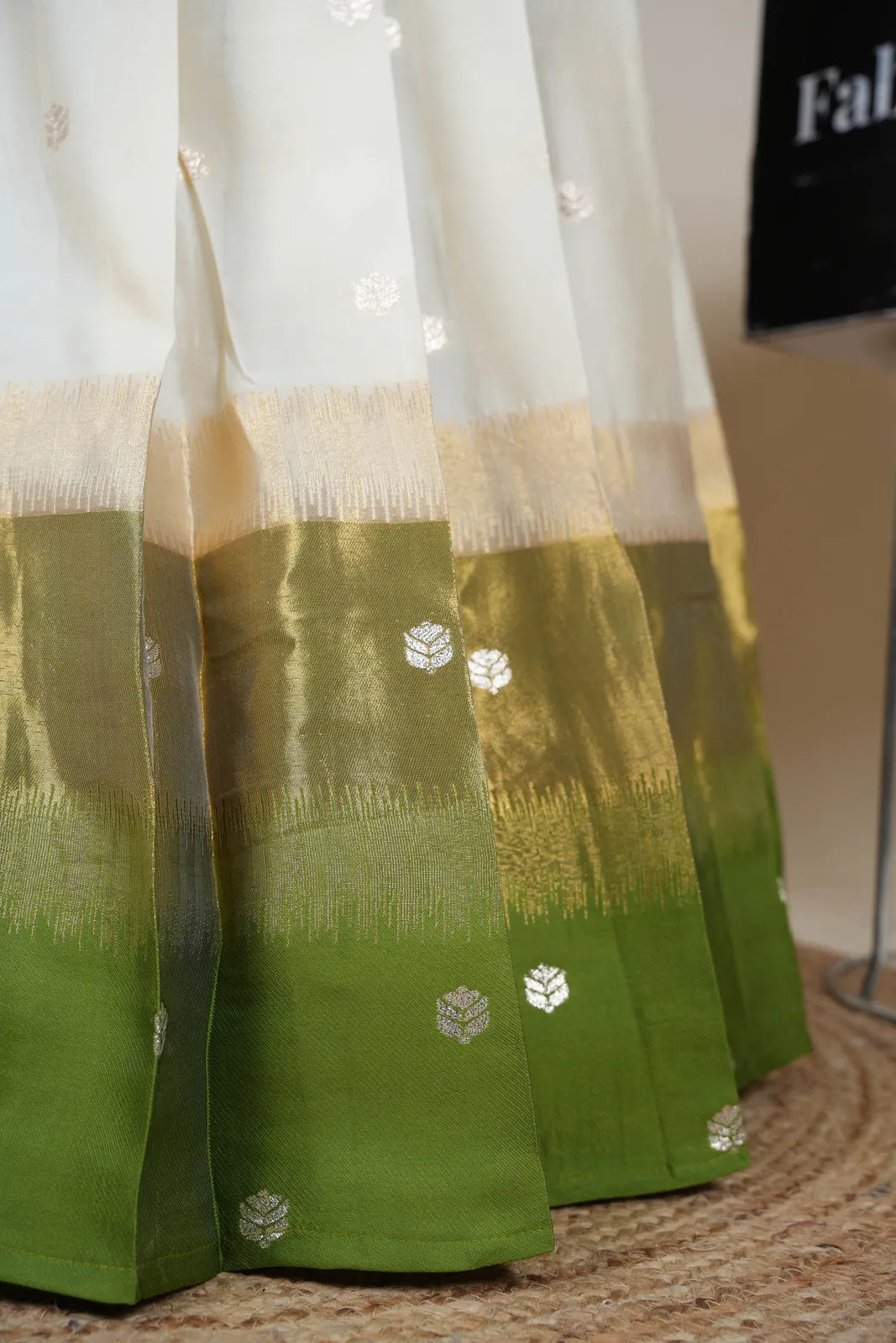 (Adhira) South Indian Festival Traditional Half Saree with Embroidered Blouse & Dupatta