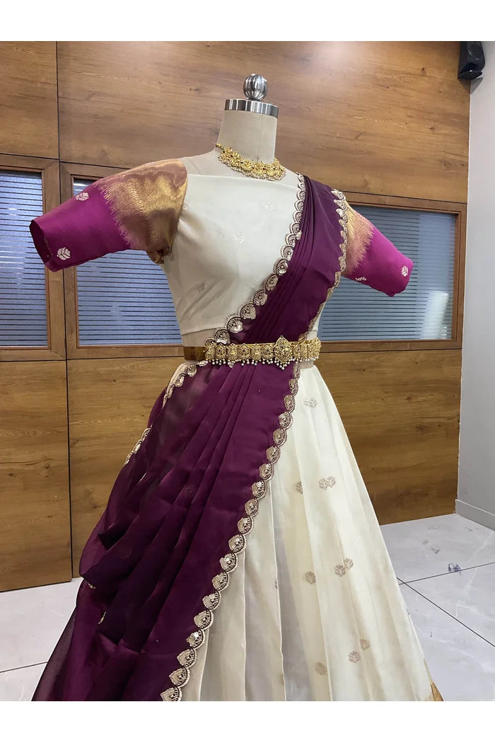 దక్షిణ భారత పండుగ సాంప్రదాయ హాఫ్ చీర (MYR)