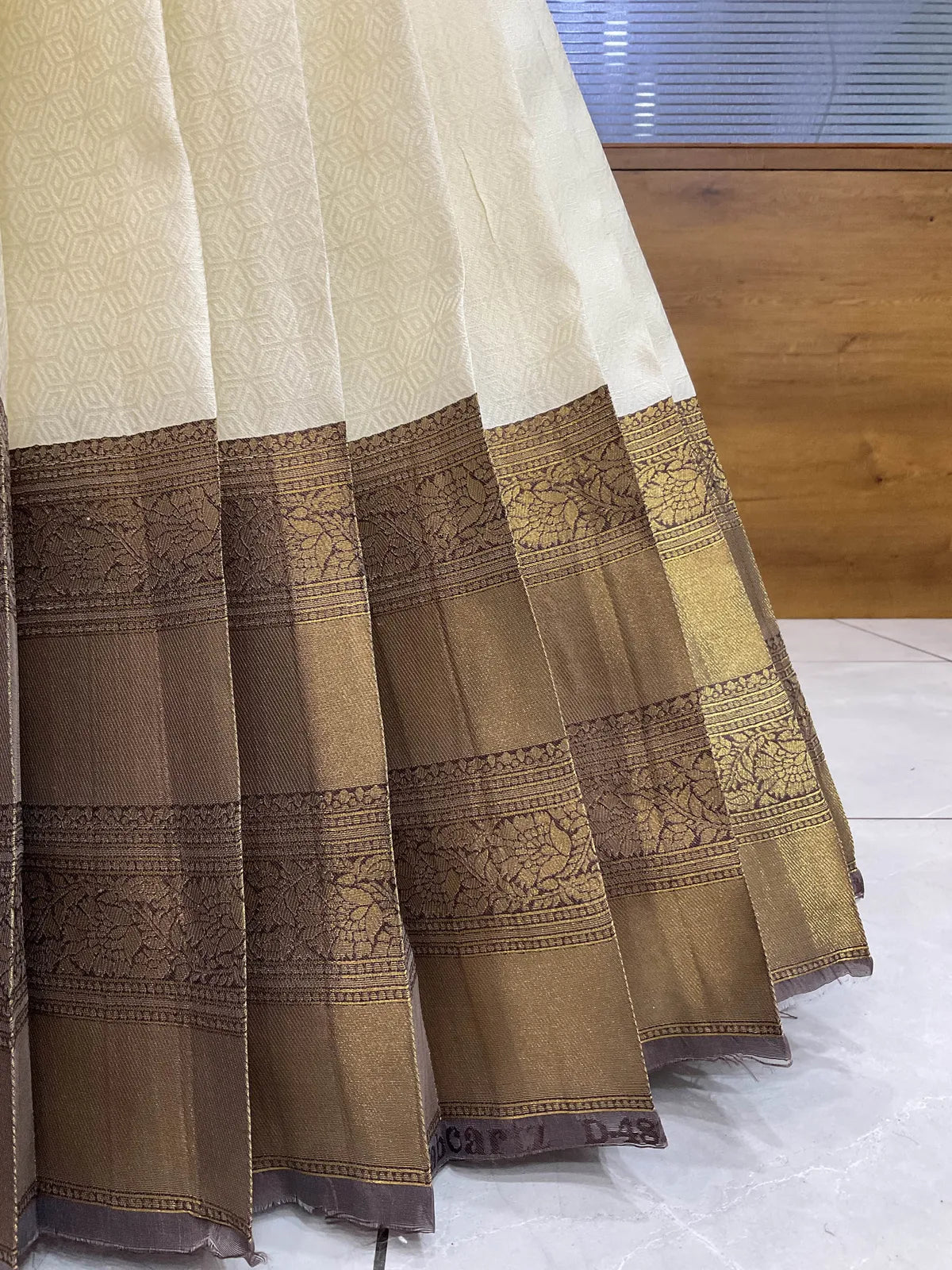 Amrutha South Indian Festival Traditional Half Saree with Embroidered Blouse & Dupatta