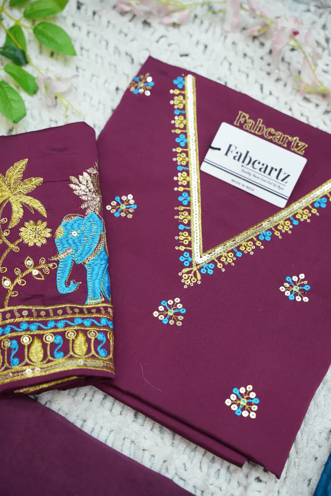 Amrutha South Indian Festival Traditional Half Saree with Embroidered Blouse & Dupatta