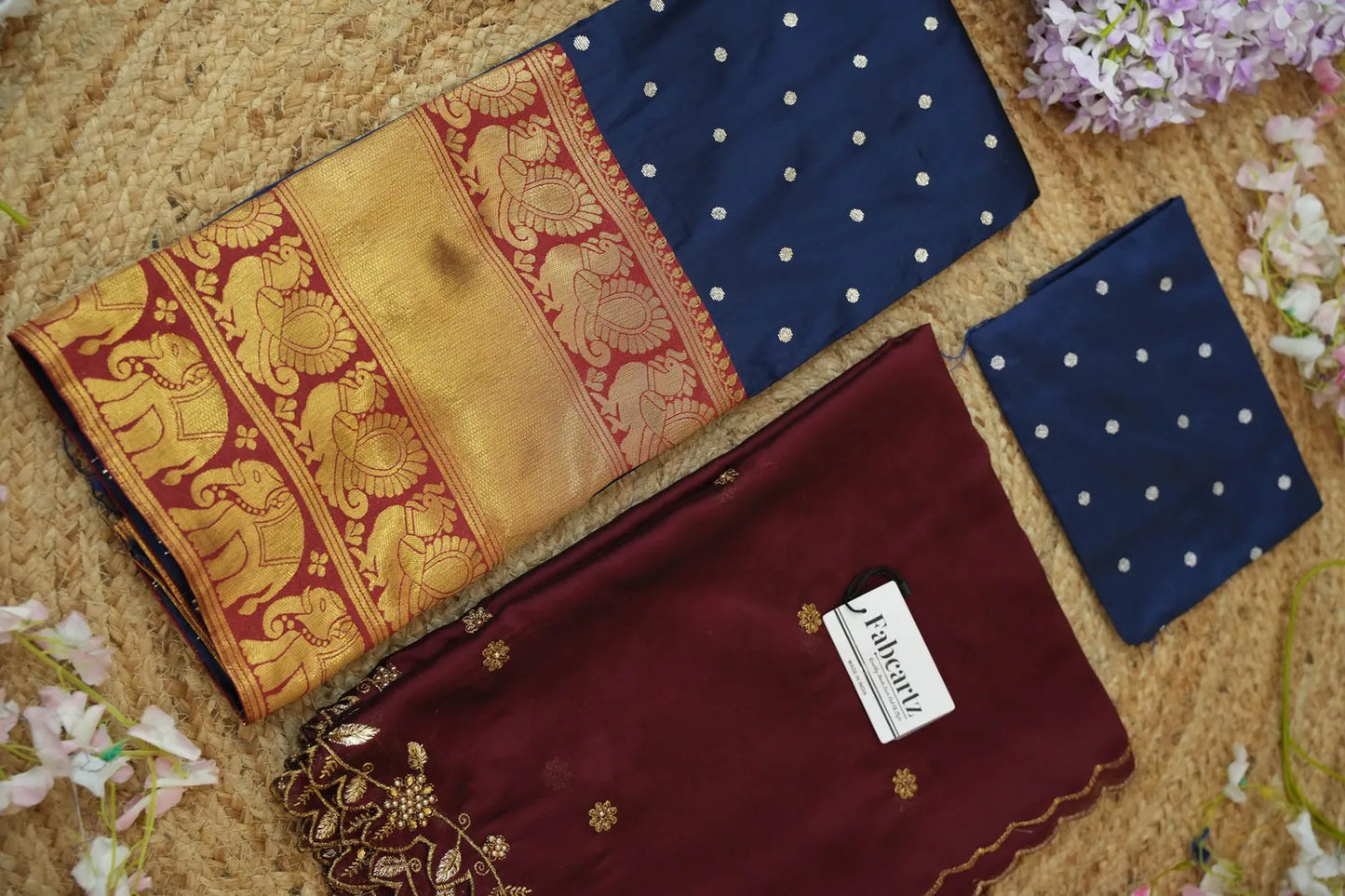ButtiRango/Aroli South Indian Festival Traditional Half Saree with Blouse & Embroidered Dupatta