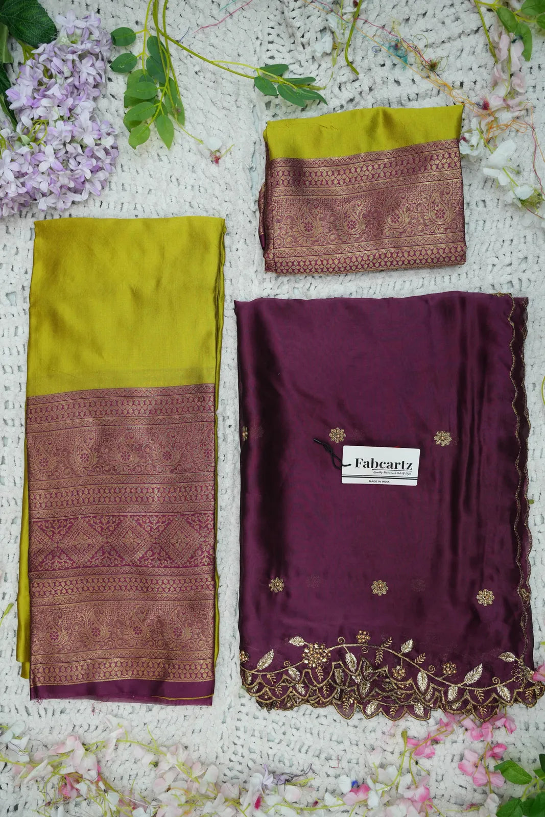 ButtiRango/Aroli South Indian Festival Traditional Half Saree with Blouse & Embroidered Dupatta