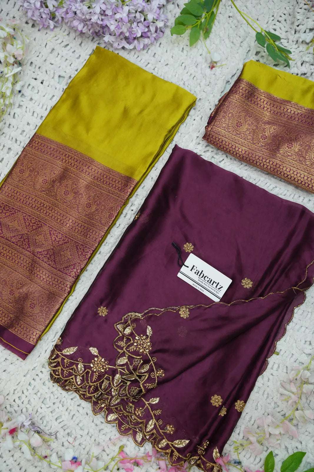 ButtiRango/Aroli South Indian Festival Traditional Half Saree with Blouse & Embroidered Dupatta