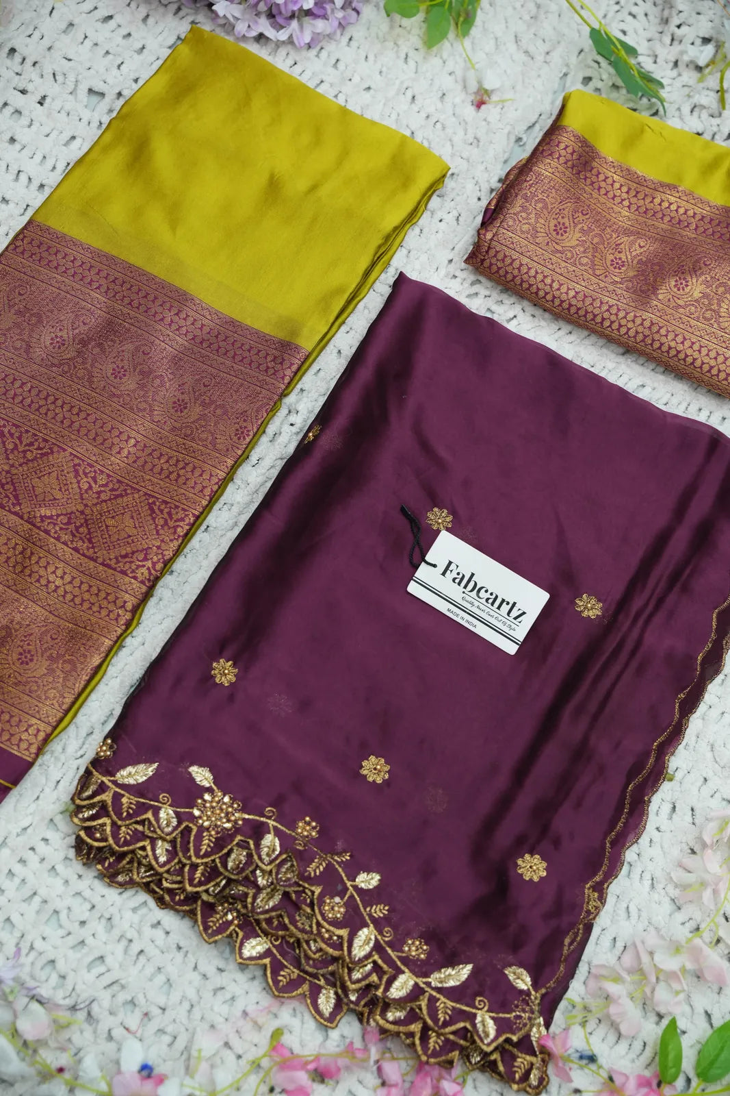 ButtiRango/Aroli South Indian Festival Traditional Half Saree with Blouse & Embroidered Dupatta