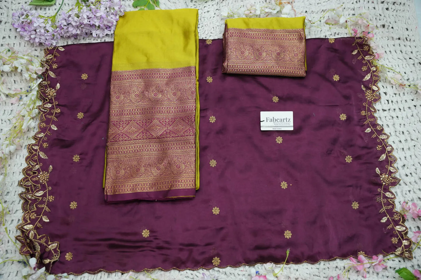 ButtiRango/Aroli South Indian Festival Traditional Half Saree with Blouse & Embroidered Dupatta