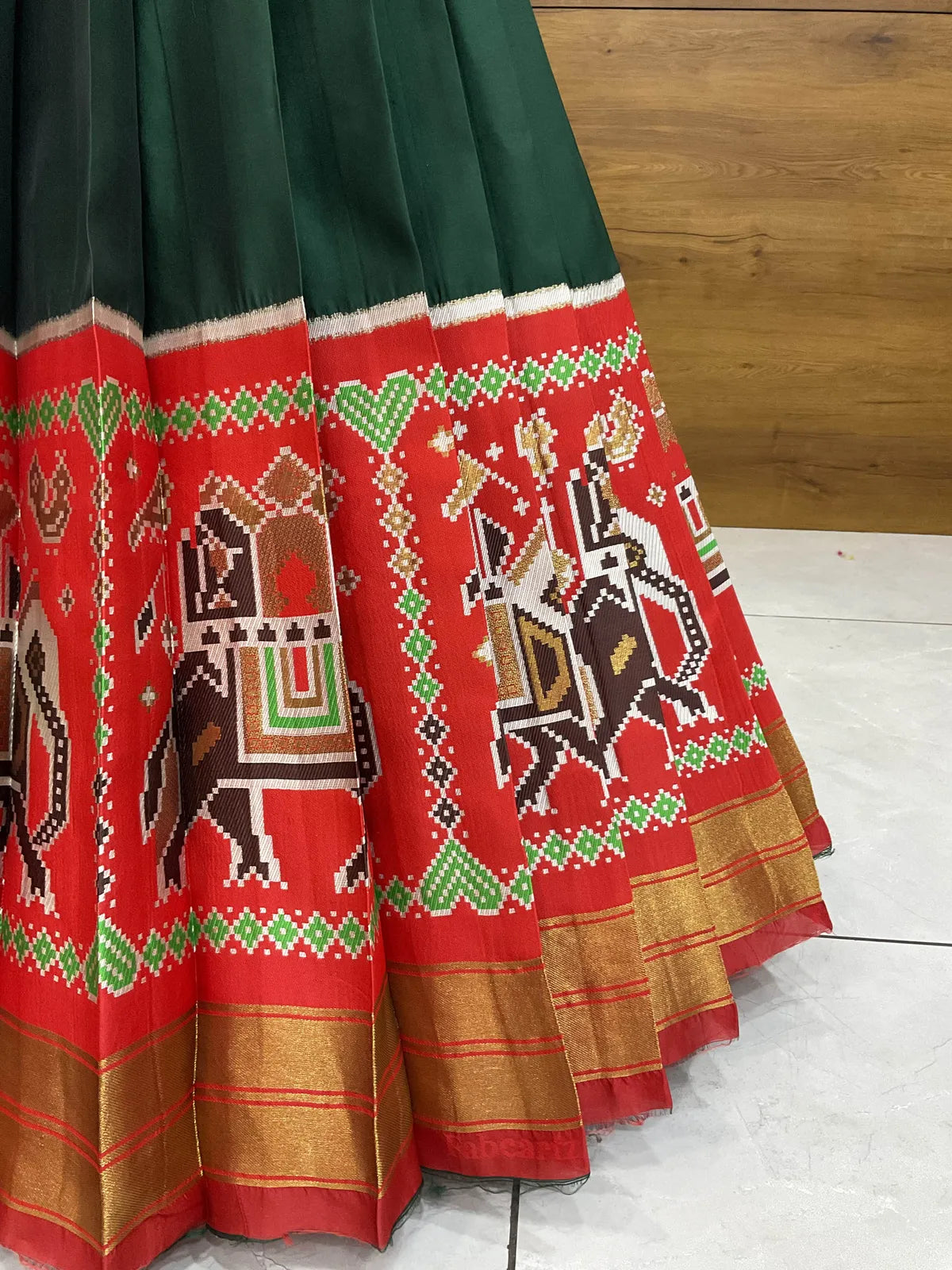 (ButtaBomma) South Indian Festival Traditional Half Saree with Embroidered Blouse & Dupatta
