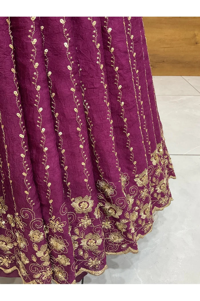 Veona South Indian Festival Traditional Rangoli Crushed Lehenga Choli