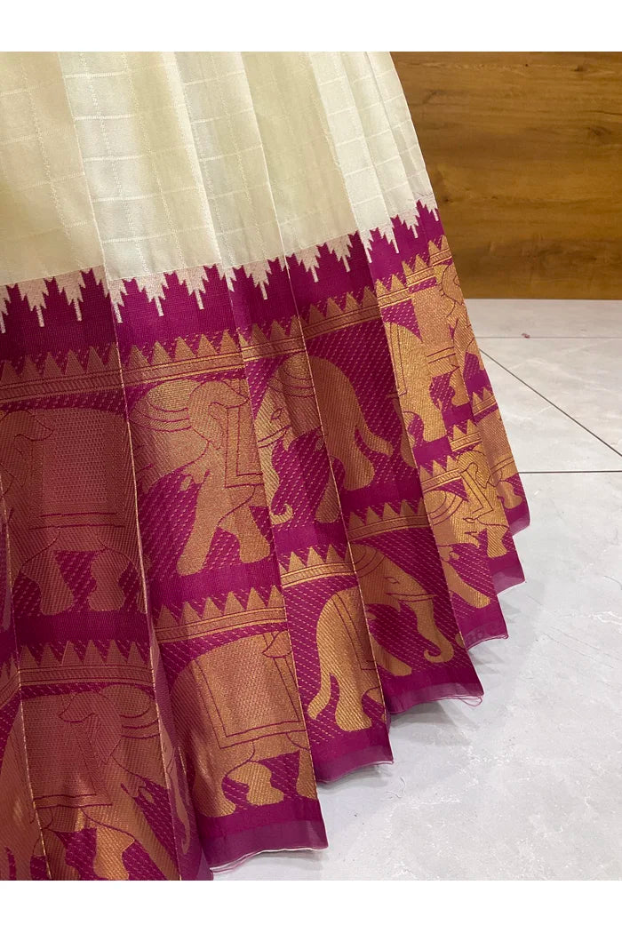 దక్షిణ భారత పండుగ సాంప్రదాయ హాఫ్ చీర (ఛవి)