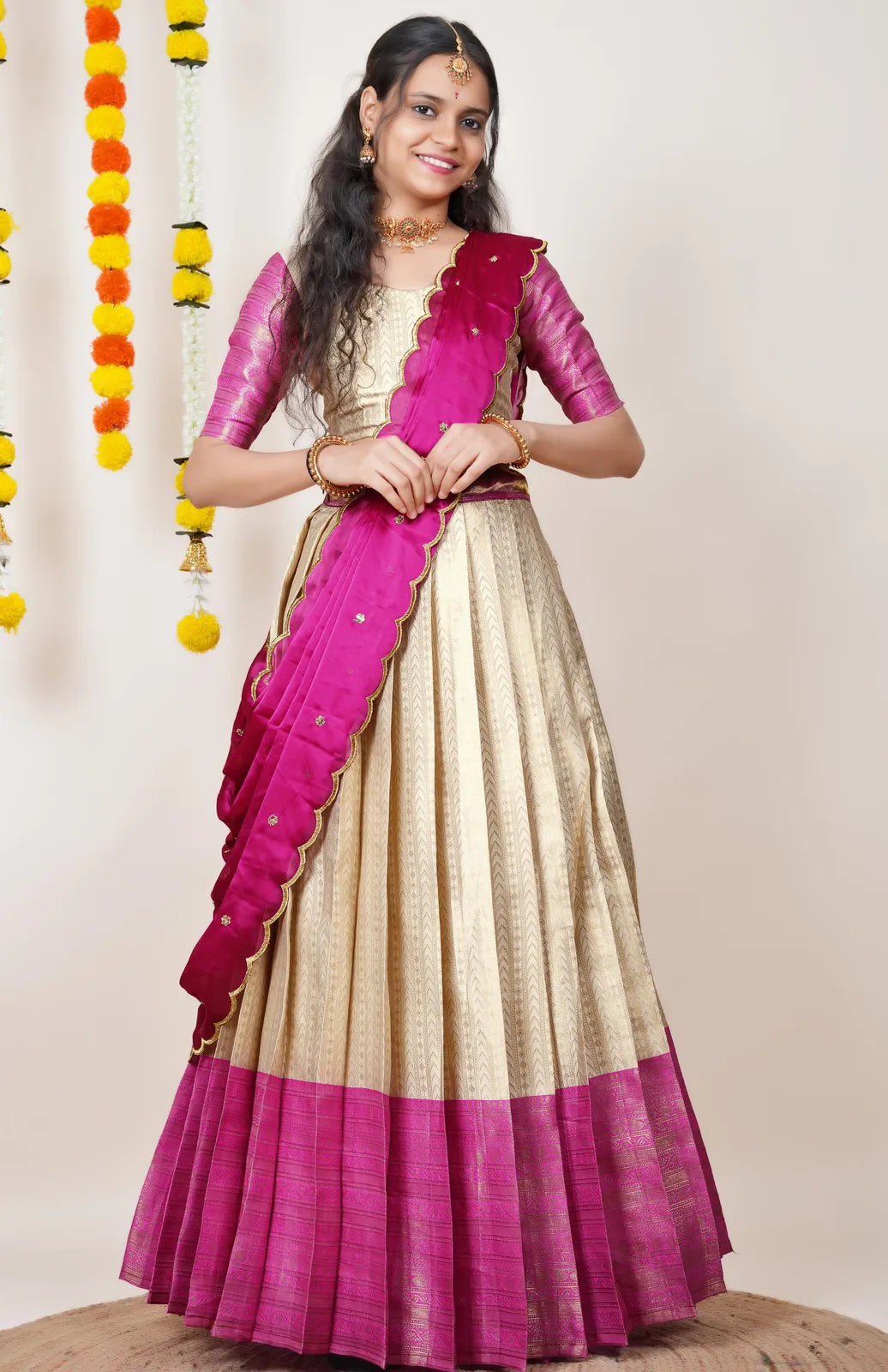 Rehani South Indian Festival Traditional Half Saree