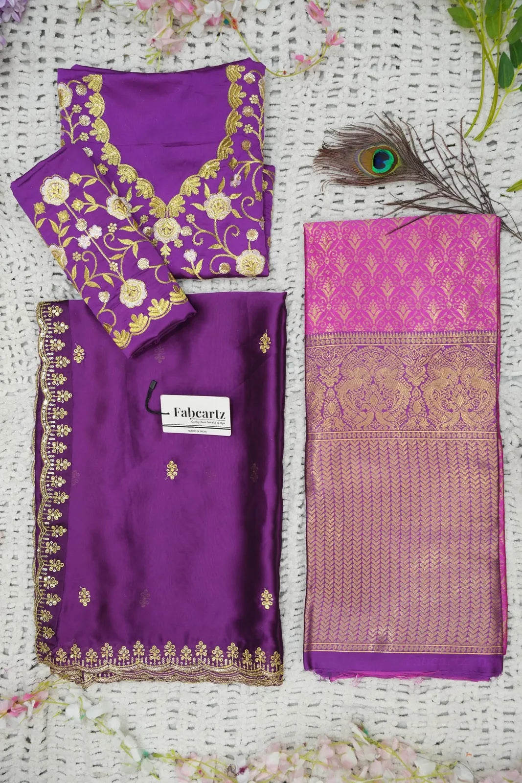 Munjya Women's Woven Design zari work Half Saree with Embroidered Blouse and Dupatta