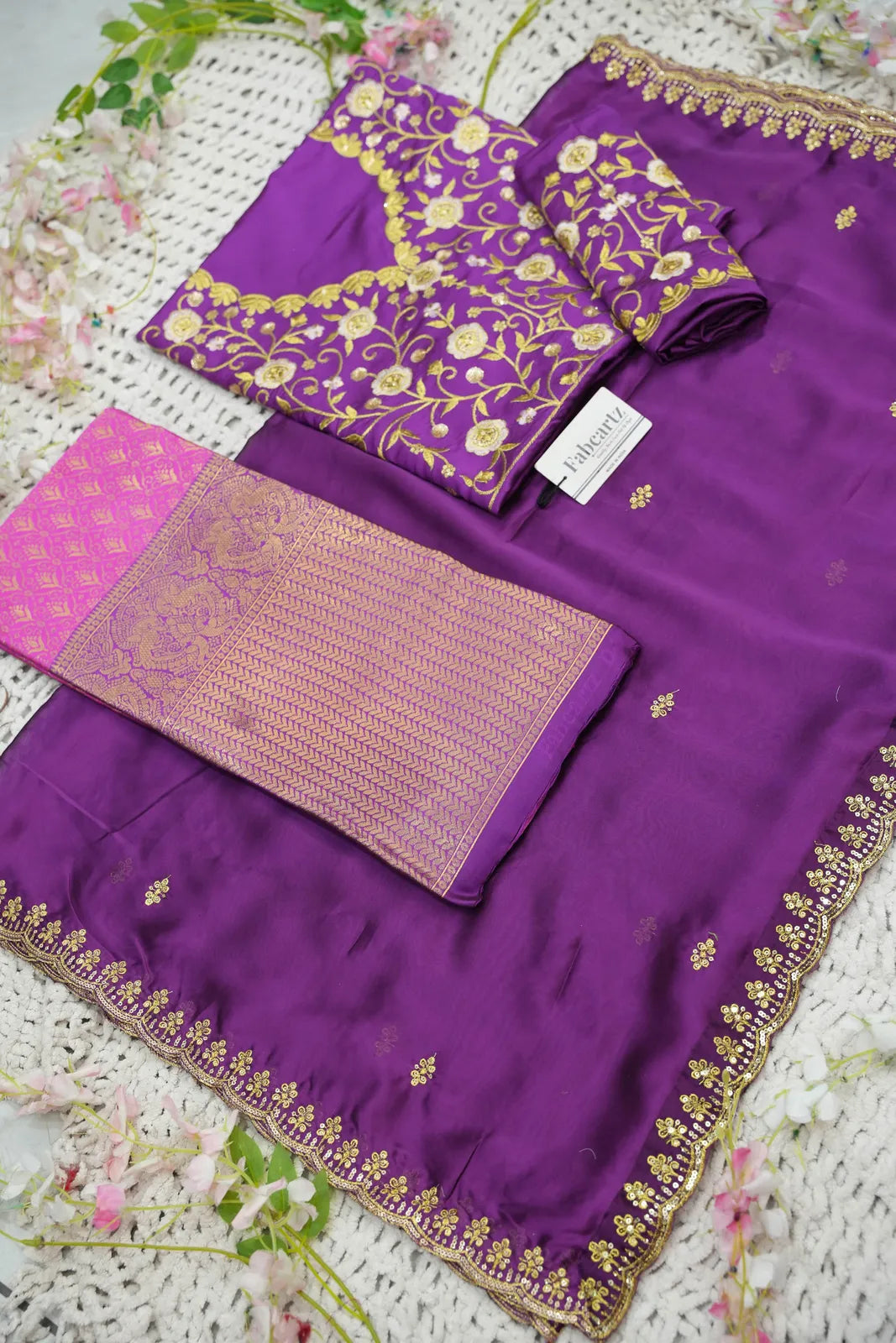 Munjya Women's Woven Design zari work Half Saree with Embroidered Blouse and Dupatta