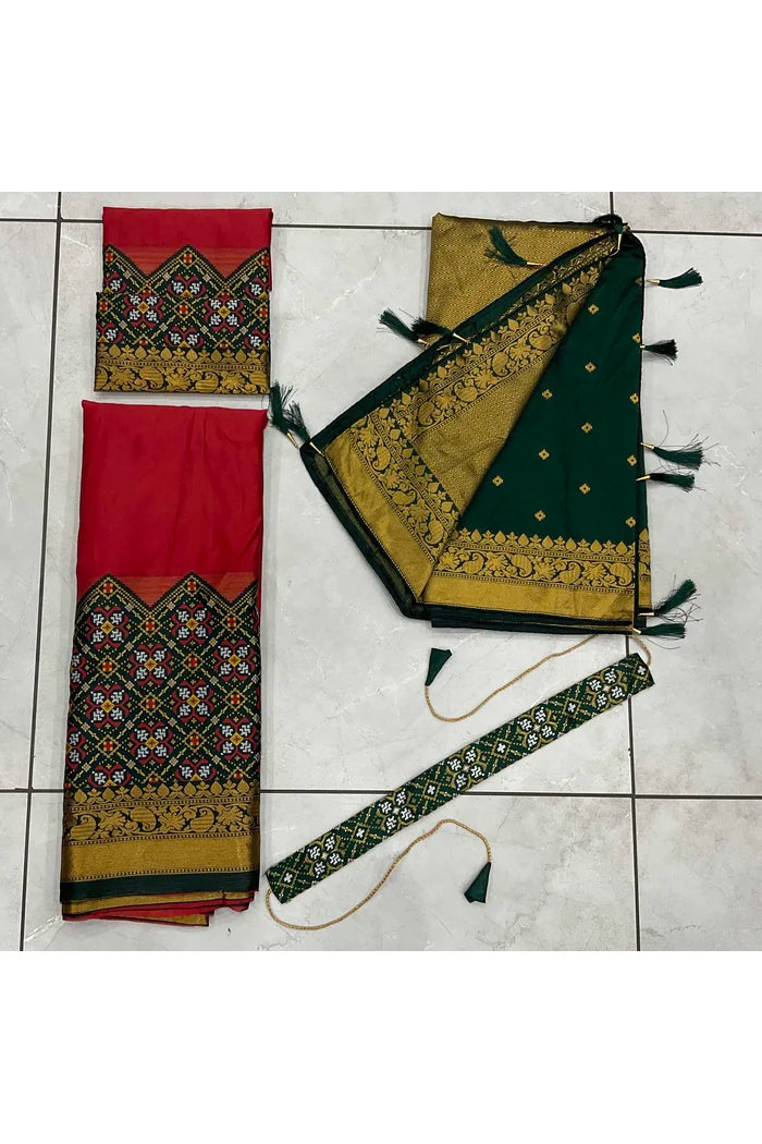 South Indian Festival Traditional Half Saree (Patola)