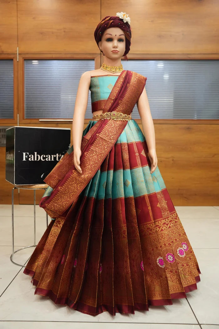 New Kids Traditional South Indian Half Saree (Vishnu Kids)