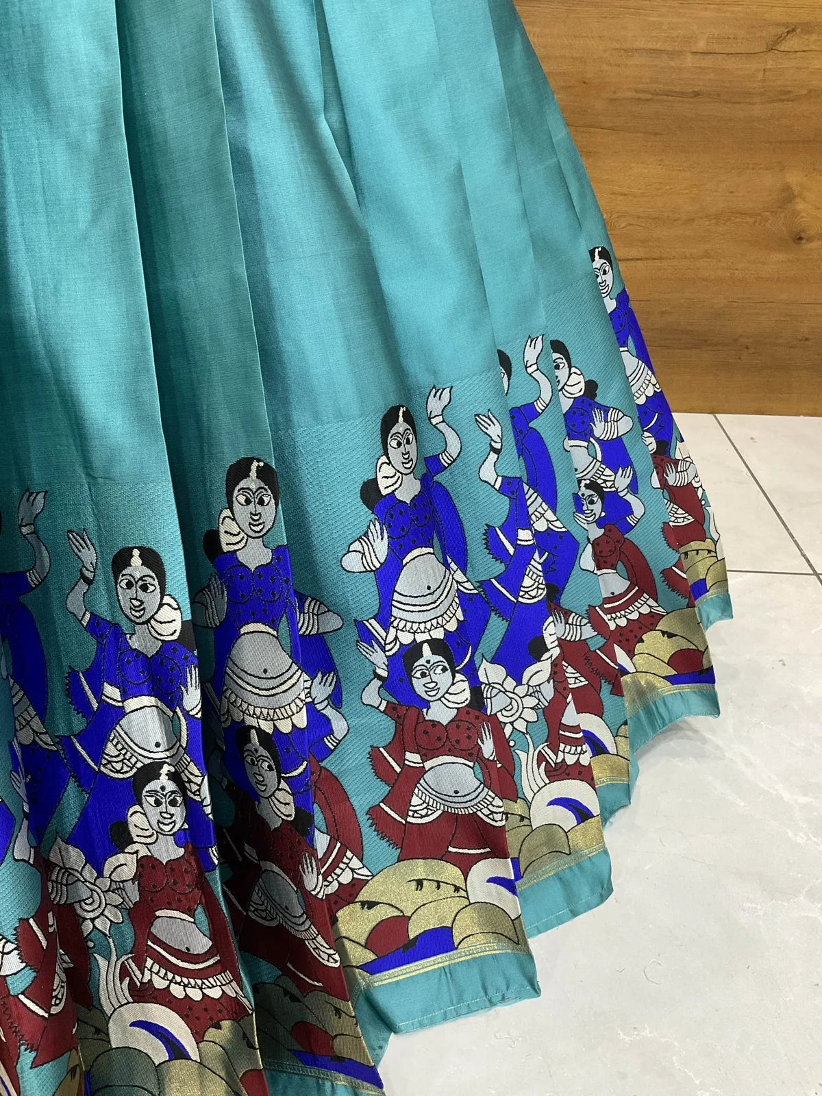 (Putrika) South Indian Festival Traditional Half Saree with Embroidered Blouse & Dupatta