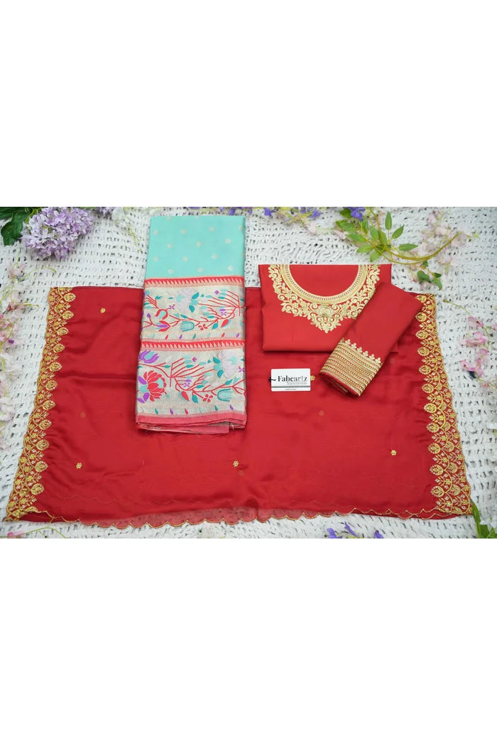 దక్షిణ భారత పండుగ సాంప్రదాయ హాఫ్ చీర (ఛవి)