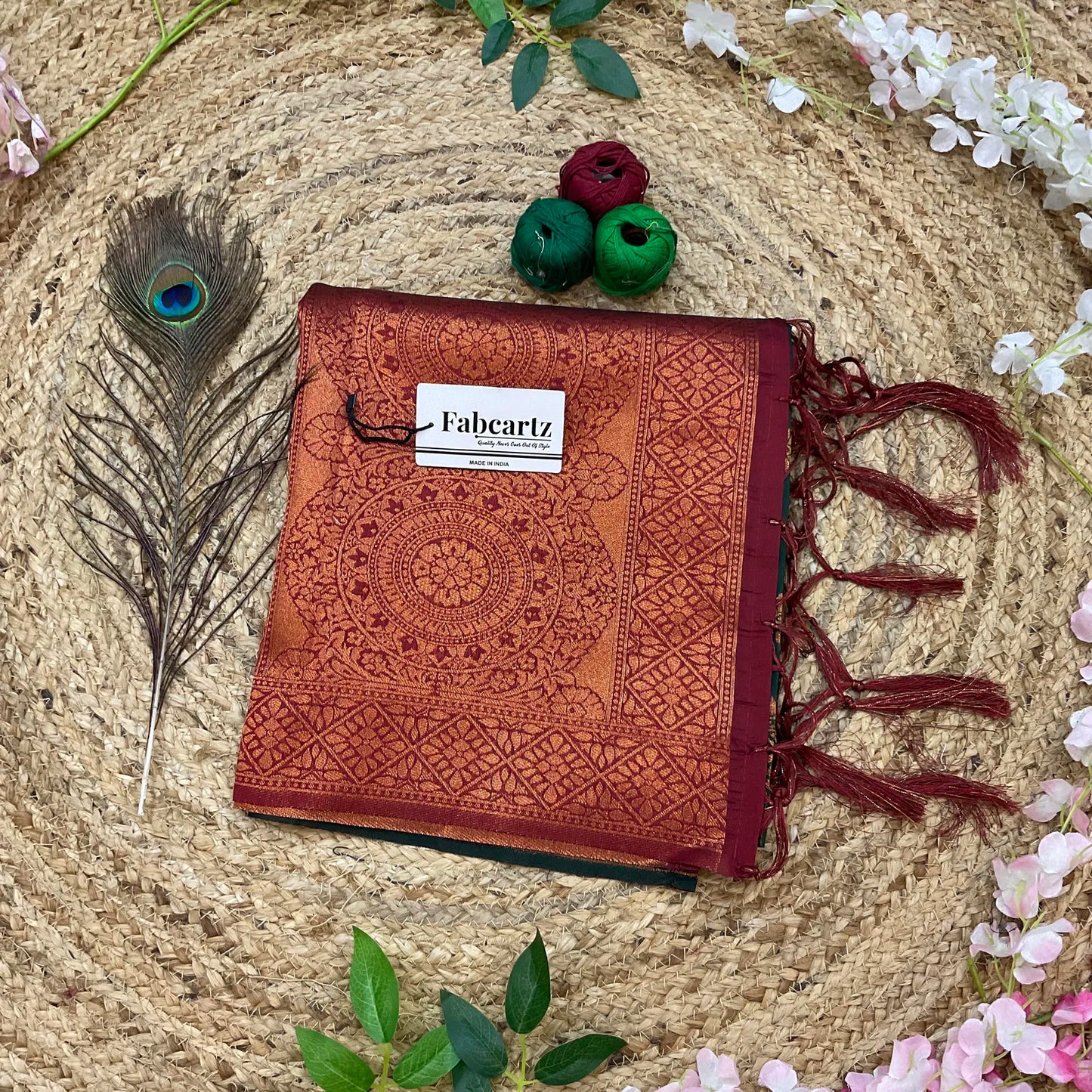 VishnuDup Beautiful Jacquard Woven Design Dupatta for women | Only Dupatta