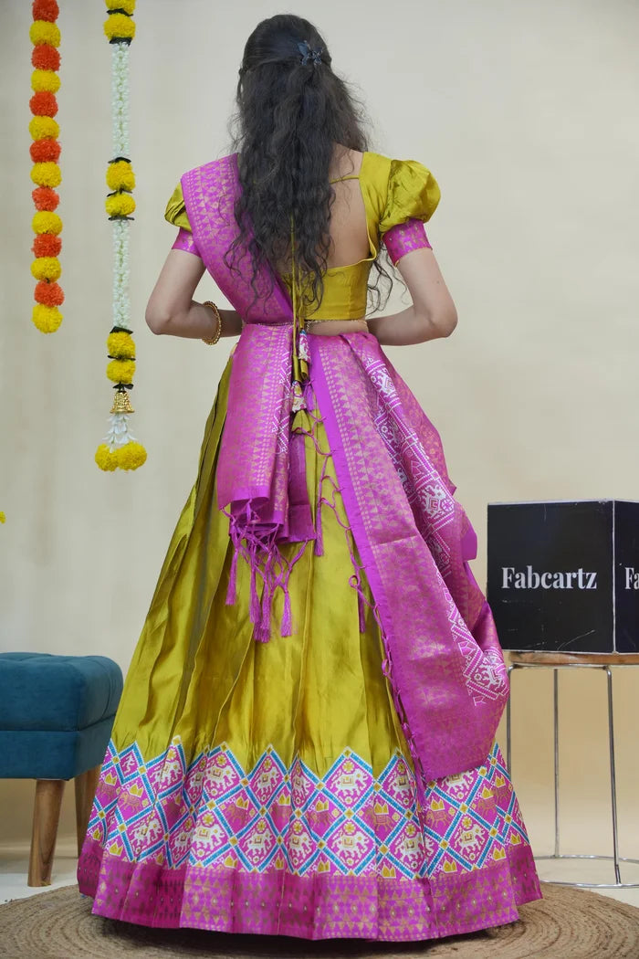 South Indian Festival Traditional Half Saree (GajjaPattu)