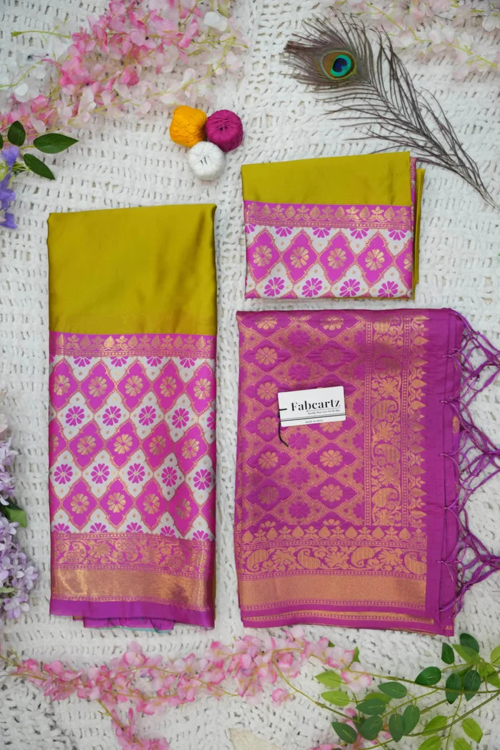 OnlinePattu South Indian Festival Traditional Half Saree
