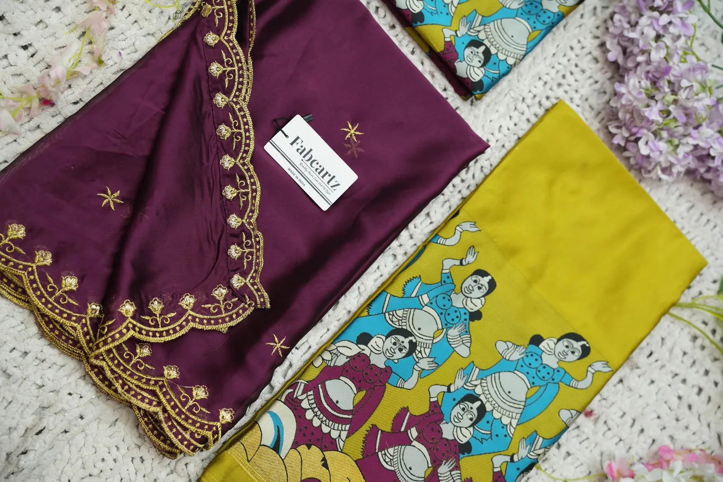 (Putrika) South Indian Festival Traditional Half Saree with Embroidered Blouse & Dupatta