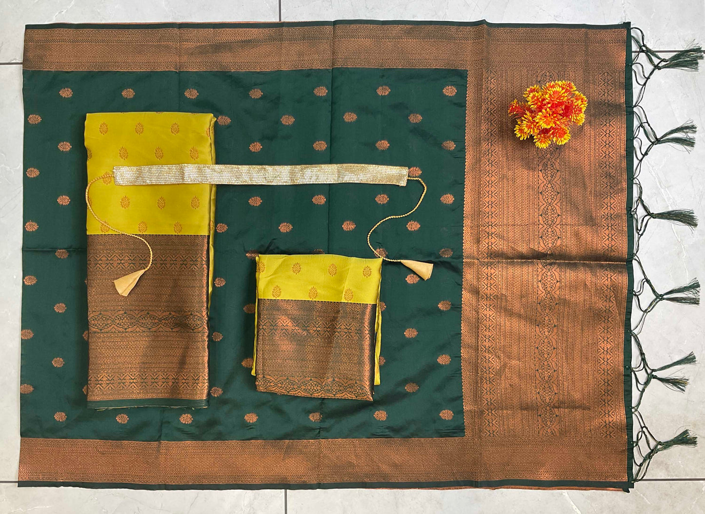 South Indian Festival Traditional Half Saree (Kantara)