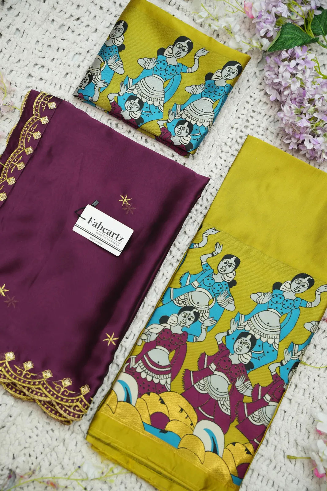 (Putrika) South Indian Festival Traditional Half Saree with Embroidered Blouse & Dupatta