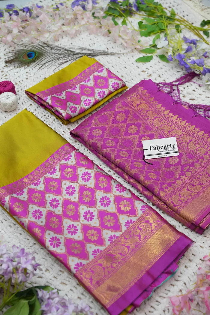OnlinePattu South Indian Festival Traditional Half Saree