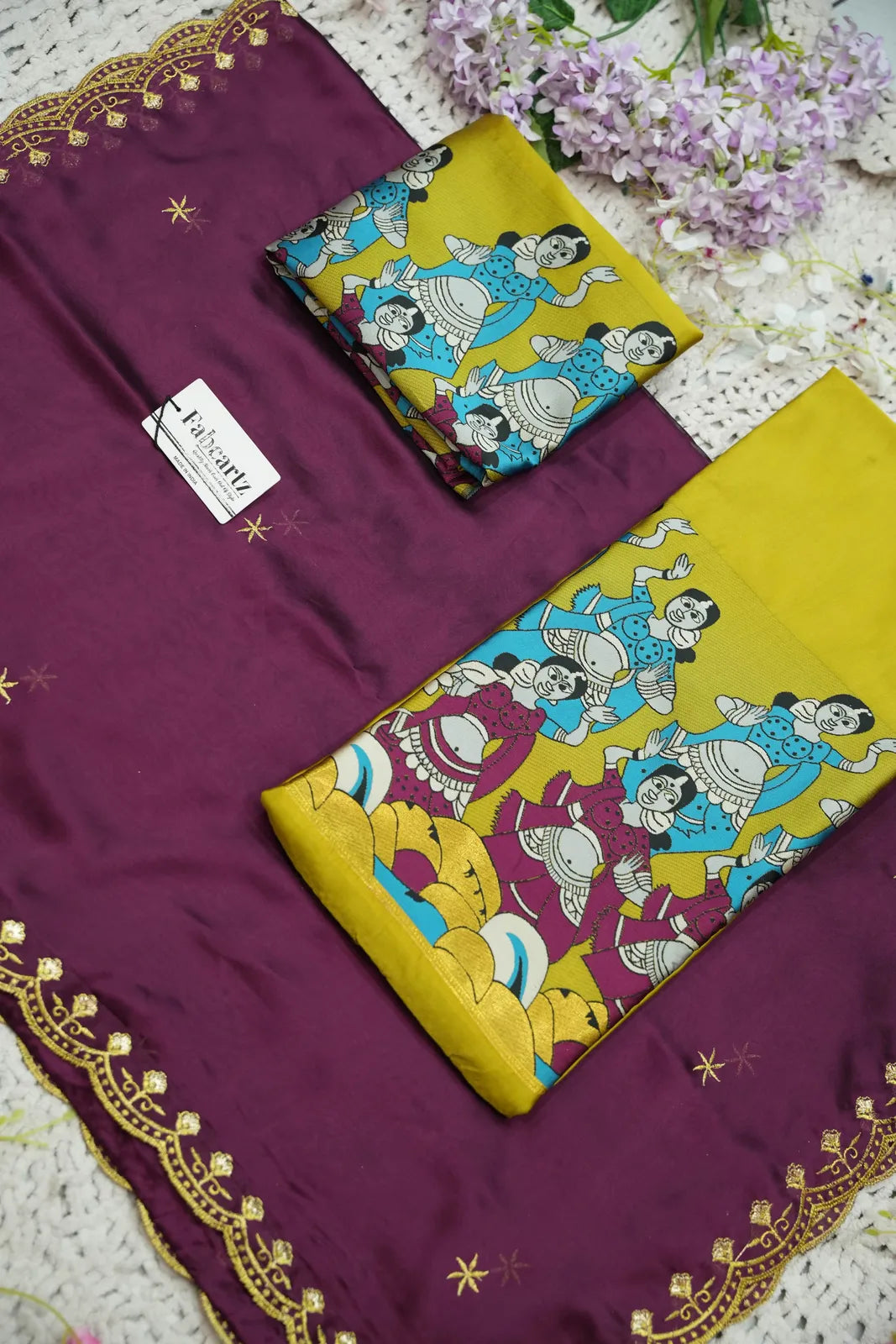 (Putrika) South Indian Festival Traditional Half Saree with Embroidered Blouse & Dupatta